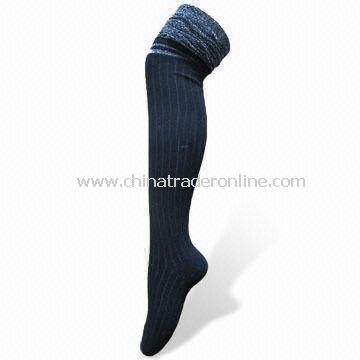 Womens Knee High Socks, Made of Combed Wool, Nylon and Spandex, Comfortable and Soft to Touch from China