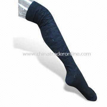 Womens Over Knee Socks, Soft and Comfortable, Made of Combed Cotton and Spandex from China