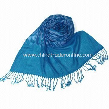 Womens Polyester Scarf in Various Colors, Customized Designs are Accepted, Can be Used as Shawl from China