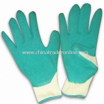 10gg Yarn Working Safety Gloves, Available in 22 to 23cm Sizes, Made of Cotton and Latex from China