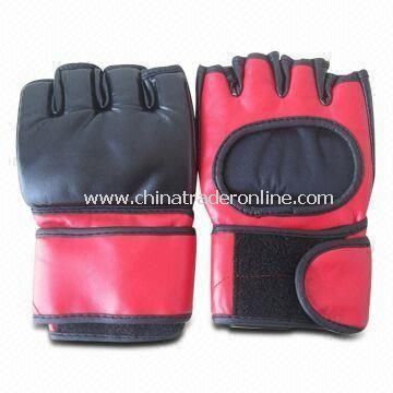 Boxing Gloves, Made of Microfiber Leather, with Sticky Buckle from China