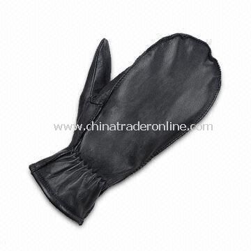 Ladies Gloves with Cotton Lining, Made of Real/PU Leather, Various Colors are Available from China