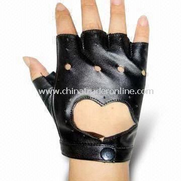 Ladies Gloves with Cotton Lining, Made of Real/PU Leather, Various Colors Available