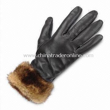 Ladys Gloves with Cotton Lining, Available in Various Colors, Made of Real/PU Leather