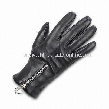 Ladys Gloves with Cotton Lining, Various Colors are Available, Made of Real/PU Leather