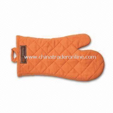 Safety Glove/Oven Mitt, Made of 100% Cotton, Various Designs and Colors Available