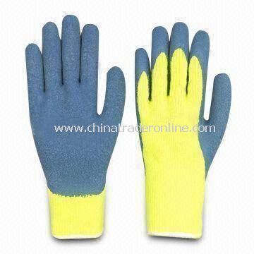 Safety Gloves, Made of Cotton, with PVC Coating, Available in S, M and L Sizes