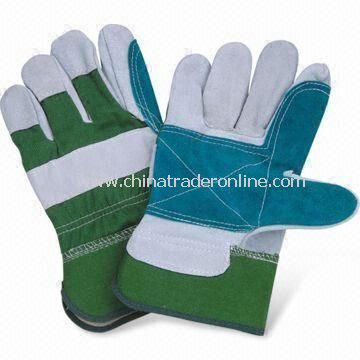 Safety Gloves, Palm, Thumb and Index Finger Reinforced, Half Lining, Rubberized Safety Cuff