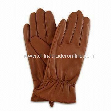 Womens and Mens Leather Gloves with Suede