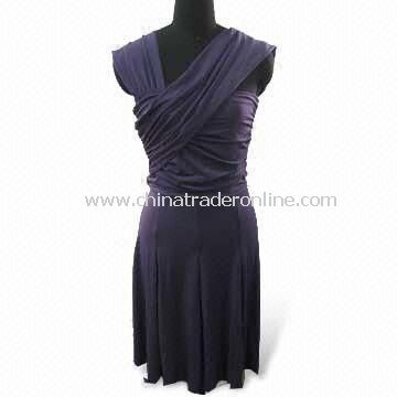 Fashionable Shift Dress in Solid Color, Made of 100% Polyester