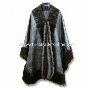 Faux Fur Coat, Made of 100% Polyester, Available in Black from China