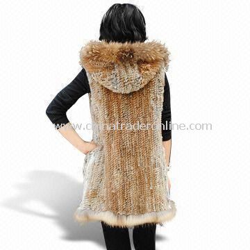 Handmade Woven Fur Garment, Suitable for Women from China