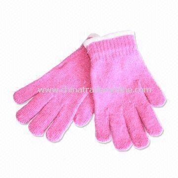 Knitted Glove for Women, with Nice Hand Feel, Made of Acrylic, Customized Designs are Accepted