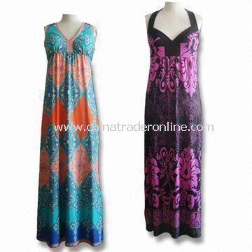 Shift Dresses, Customized Designs are Accepted, Made of 96% Polyester and 4% Spandex