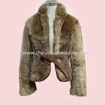 Womens Fur Jacket in Combination Fabric from China