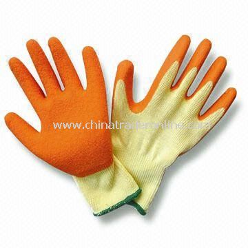 10-inch Latex Gloves, Available in Orange