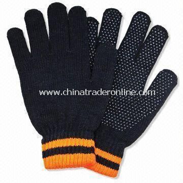 Acrylic Knitted Gloves without Embroidery, Suitable for Winter