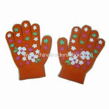 Kids Magic Gloves with Prints, 15cm Length, Various Colors are Available from China