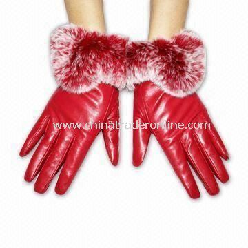 Ladys Gloves in S/M/L Sizes, Various Colors are Available, Made of Real/PU Leather from China