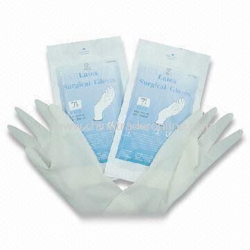 Sterile Surgical Gloves, Made of Latex, Available in Various Sizes