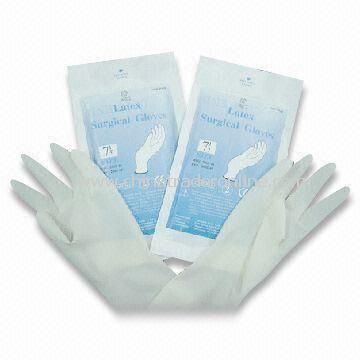 Sterile Surgical Gloves, Made of Latex, Available in Various Sizes from China