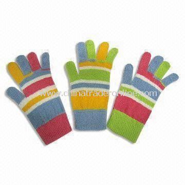 Suede Magic Gloves, Made of Nylon, Polyester and Spandex