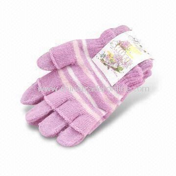 Winter Gloves, Made of 100% Cotton, Colors and Designs can be Customized from China