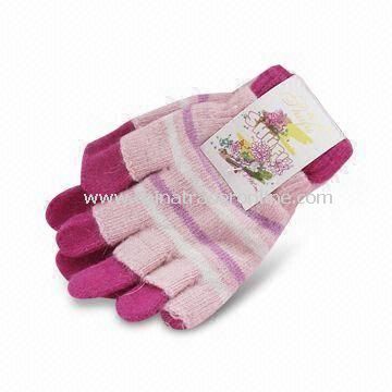 Winter Gloves, Made of 100% Cotton, Customized Designs are Accepted