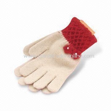 Winter Gloves, Made of 100% Cotton, Customized Designs are Accepted from China