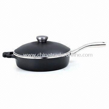 24cm Saute Pan with Die-cast Aluminum Lid and Stainless Steel Handle, Suitable for Oven from China