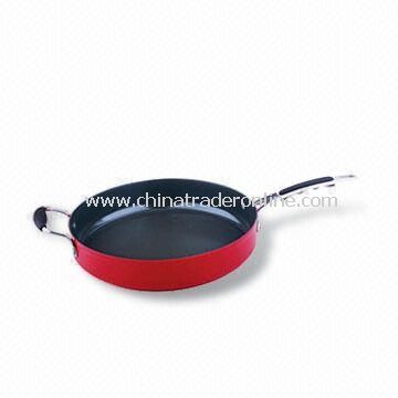 Aluminum Wok/Sautepan, 2.0 to 3.5mm of Thickness, Suitable for Gas and Electric