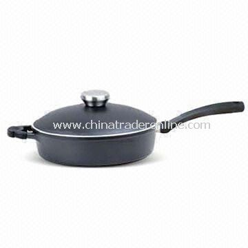 Deep Saute Pan with Bakelite Handle and 3.5L Capacity, Suitable for Oven