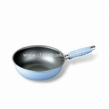 Non-stick Coated Wok/Sautepan, Made of Aluminum, 2.0 to 3.5mm of Thickness, Easy to Clean from China