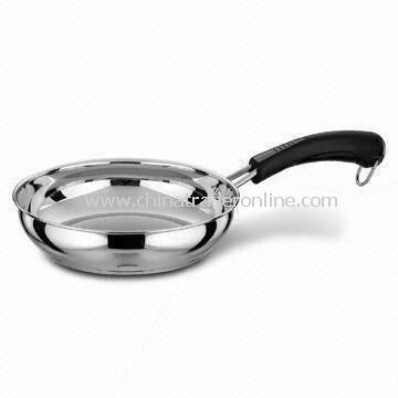 Saute Pan, Made of Stainless Steel Material with 0.5mm Thickness and Eco-friendly from China