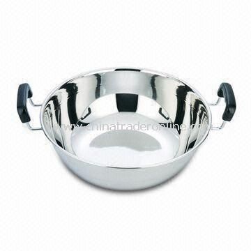 Western Style Deep Frying Pan, Made of 201 Stainless Steel Material from China