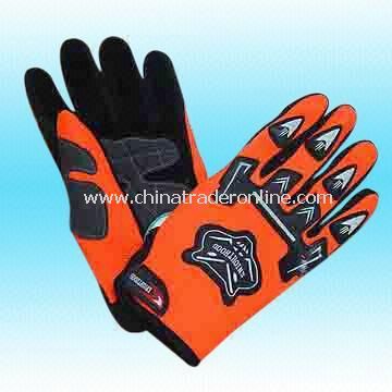 Motocross Gloves with Rubber Logo