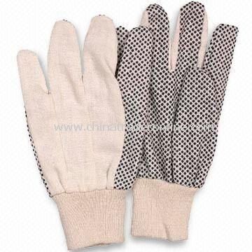 PVC Dotted Gloves, Made of Cotton, Customized Logos are Accepted from China