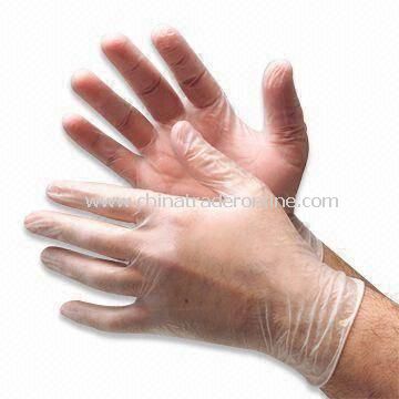 PVC Gloves for Food Handling, Various Sizes are Available, Weighs 4.0 to 8g from China