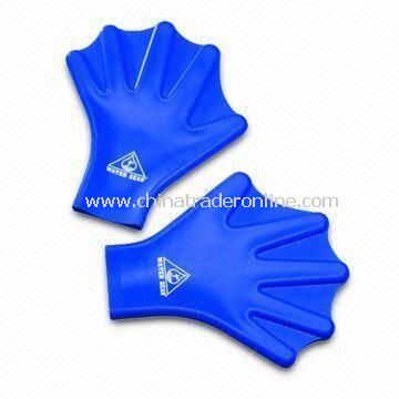 Swimming Gloves, Made of Silicone Flexible Material, Adult and Children Sizes Available from China