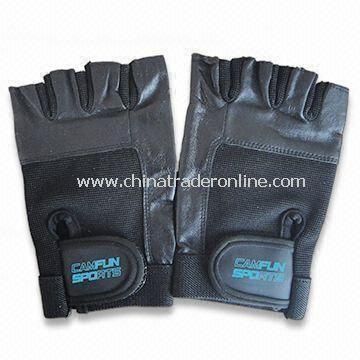 Training Gloves, Adjustable Wrist Closure, Made of Leather