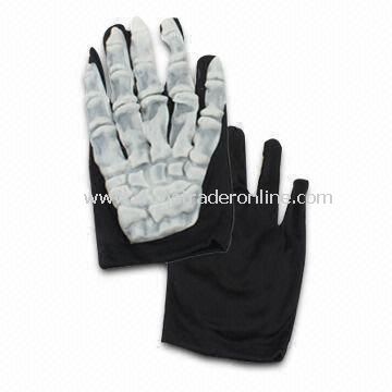 Fashionable and Durable Skeleton Glove Masks, Made of PVC Material and Customized Sizes Welcomed from China