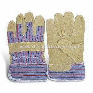 Welding Gloves with Pasty and Rubberized Cuff from China