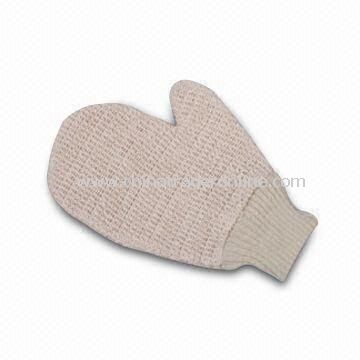 26 x 18cm Bath Glove, Made of Ramie, Foam, and Terry Materials from China