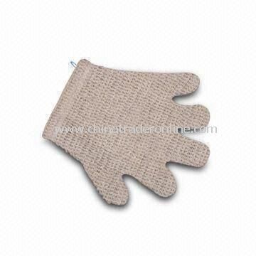 Bath Glove, Made of Ramie/Terry/Foam Materials, Measures 24 x 20cm