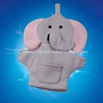 Bath Glove, Made of Terry, Measures 19.5 x 15.5cm, OEM Design is Acceptable from China