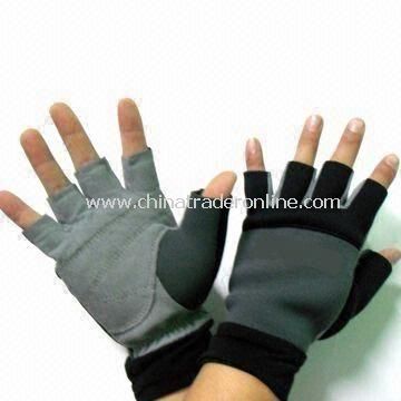 Half Finger Gloves, Made of Neoprene, Comes in Various Sizes from China