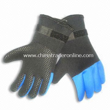 Neoprene Gloves with Velcro Closure Elastic Wrist and Glued/Blind-stitched Seams from China