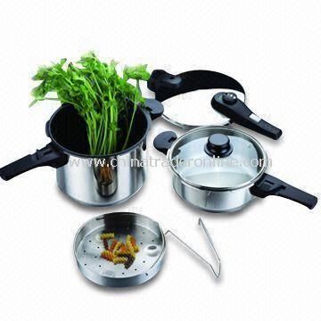 7 Pieces Pressure Cooker Set, Corrosion-resistant, Easy to Use from China