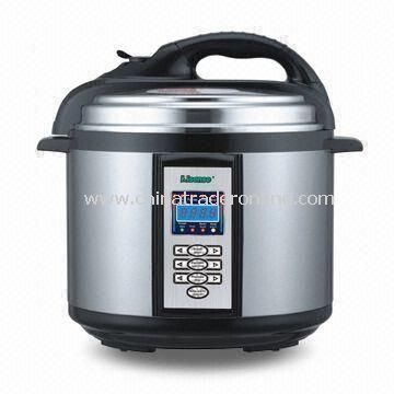 Electric Pressure Cooker with Capacity of 4, 5 or 6L, Can be Used for Steaming and Slow Cooking