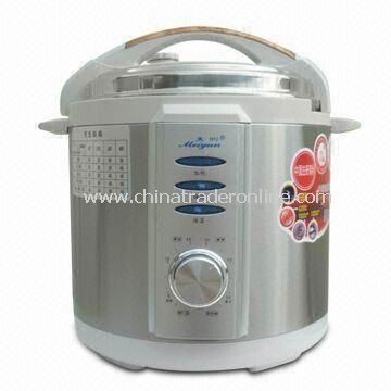 Mechanical Pressure Cooker with Wooden Handle and Two-way Openings